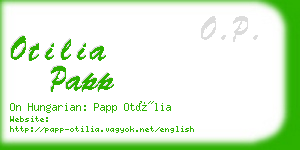 otilia papp business card